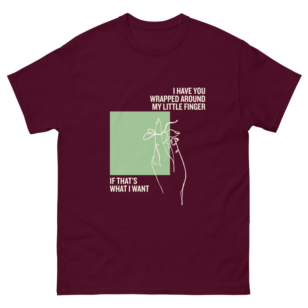 If That's What I Want Line Drawing T-Shirt Maroon
